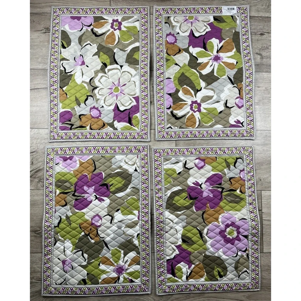 Vera Bradley 4 Quilted Place Mats Portobello Road Print - NEW